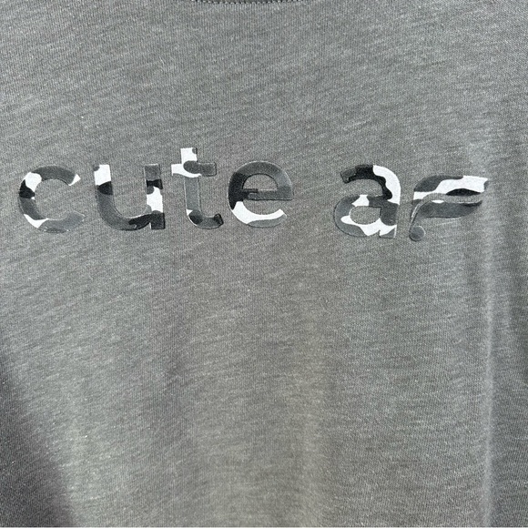 Fabletics CUTE AF Gray Crewneck Sweatshirt, Large - Picture 2 of 9